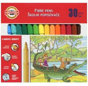 Flamastry szkolne zestaw 30 kolorów Koh i Noor