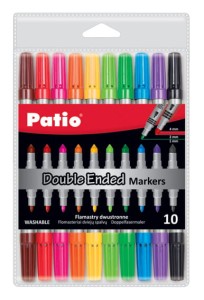 Flamastry pisaki dwustronne 10 kolorów Patio