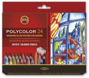 Kredki Polycolor w metalowym pudełku 24 kolory Koh i Noor 3834