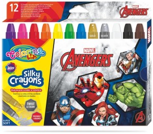 Kredki żelowe wykręcane Disney Avengers 12 kolorów w sztyfcie Colorino