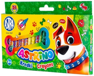 Kredki grafionowe z glinki kaolinowej 24 kolory Astrino, Astra
