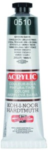 Farba akrylowa zielona ciemna 40 ml, Koh i Noor