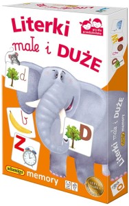Gra Memory Literki małe i duże, Adamigo