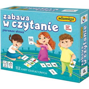 Gra Zabawa w czytanie, karty, Adamigo