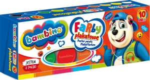 Farby szkolne plakatowe Bambino zestaw 10 kolorów x 20 ml