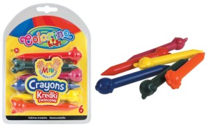 Kredki świecowe Zwierzątka zestaw 6 kolorów Colorino