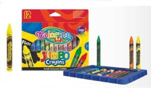 Kredki świecowe grube 12 kolorów Jumbo Colorino