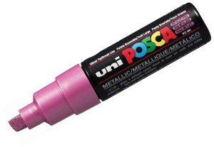 Marker z farbą Posca PC-8K metaliczny różowy, Uni