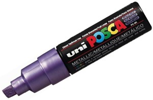 Marker z farbą Posca PC-8K metaliczny fioletowy, Uni