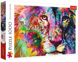 Puzzle Trefl 1000 elementów Kolorowy lew