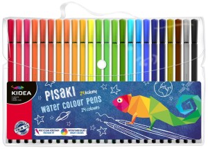Flamastry pisaki 24 kolory w etui Kidea