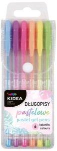 Długopisy pastelowe zestaw 6 kolorów, Kidea