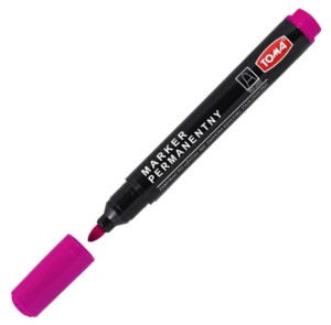 Marker permanentny różowy 1,5 mm okrągła końcówka Toma