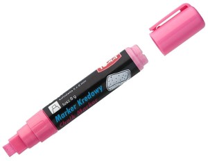 Marker kredowy różowy ścięty 8x5 mm Toma