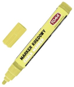Marker kredowy żółty pastelowy okrągła końcówka 4,5 mm Toma