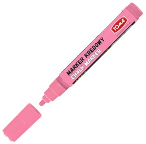 Marker kredowy różowy pastelowy okrągła końcówka 4,5 mm Toma