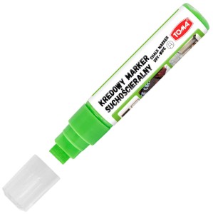 Marker kredowy zielony gruby 8x15 mm ścieralny na sucho Jumbo Toma