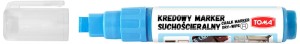 Marker kredowy niebieski5x8 mm ścieralny na sucho Toma