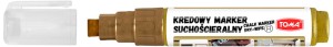 Marker kredowy złoty 5x8 mm ścieralny na sucho Toma