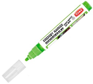 Marker kredowy zielony 4,5 mm ścieralny na sucho Toma
