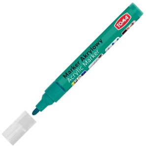 Marker akrylowy zielony z farbą 2,5 mm Toma
