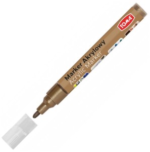 Marker akrylowy brązowy z farbą 2,5 mm Toma