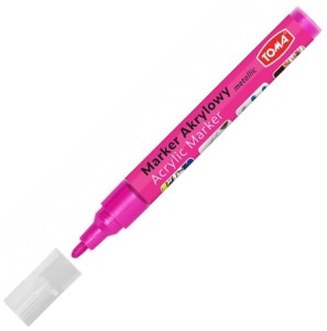 Marker akrylowy różowy metaliczny z farbą 2,5 mm Toma