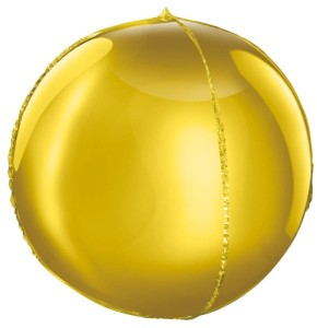 Balon foliowy Kula złota 40 cm, GoDan