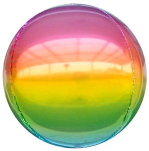 Balony foliowy kula tęczowa 40 cm, GoDan