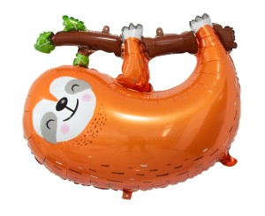 Balon foliowy Leniwiec brązowy 66 cm, GoDan