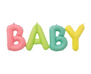 Balon foliowy napis BABY 85 cm, GoDan