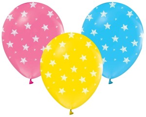 Balony kolorowe Gwiazdki 30 cm 5 sztuk, GoDan