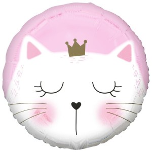 Balon foliowy różowy Kotek 36 cm, GoDan