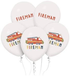 Balony Straż Pożarna Fireman 30 cm 5 sztuk, GoDan