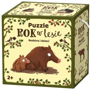 Puzzle Rok w lesie Rodzice i dzieci 2+, Nasza Księgarnia