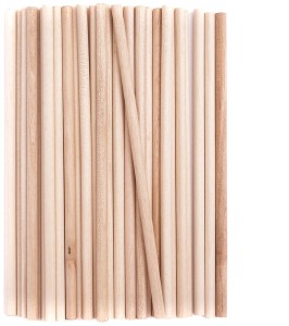 Patyczki drewniane kreatywne okrągłe naturalne 50 sztuk 15 cm, Dp Craft
