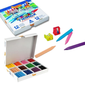 Kredki woskowe Jovi trójkątne duży zestaw 300 sztuk w 12 kolorach