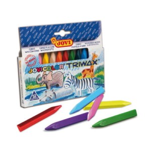 Kredki świecowe trójkątne 12 kolorów Jovi