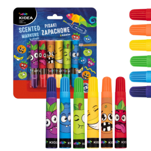 Flamastry pisaki pachnące 6 kolorów Zapachowe Kidea