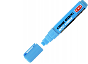 Marker kredowy niebieski ścięty 8x5 mm Toma