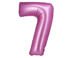 Balon foliowy Cyfra 7 satynowa różowa 76 cm, GoDan