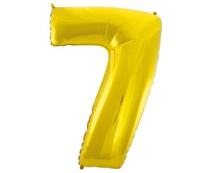 Balon foliowy Cyfra 7 złota 92 cm, GoDan