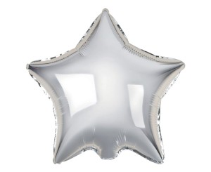 Balon foliowy Gwiazda srebrna 44 cm, GoDan