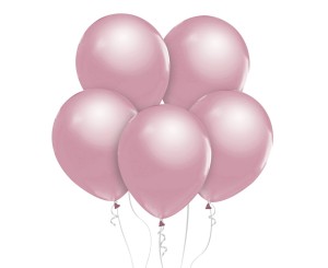 Balony metaliczne różowe jasne 30 cm 50 sztuk, Godan