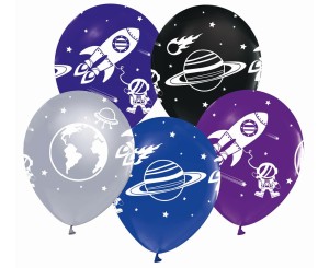 Balony kolorowe Kosmos 30 cm 5 sztuk, GoDan