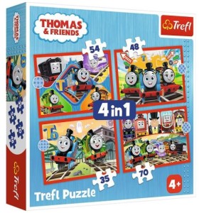 Puzzle Trefl 4w1 Odjazdowy Tomek 35-70 elementów
