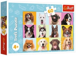 Puzzle Trefl 60 elementów Słodkie psiaki 4+