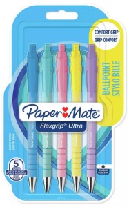 Długopis Pastelowy Paper Mate Flexgrip Ultra 1 mm zestaw 5 sztuk