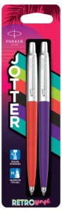 Długopis Parker Jotter Original zestaw 2 sztuki 80'S Retro Wave czerwony - purpurowy