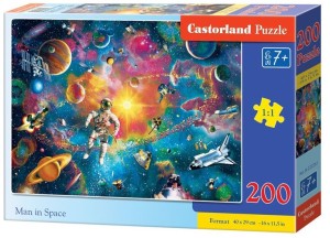 Puzzle 200 elementów Spacer w kosmosie, Castorland